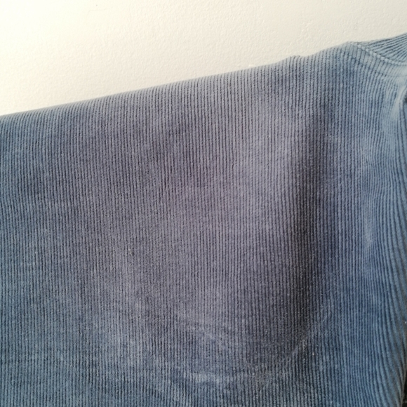 Baby Blue Cotton Corduroy Straight Cut Trousers - Picture 7 of 7